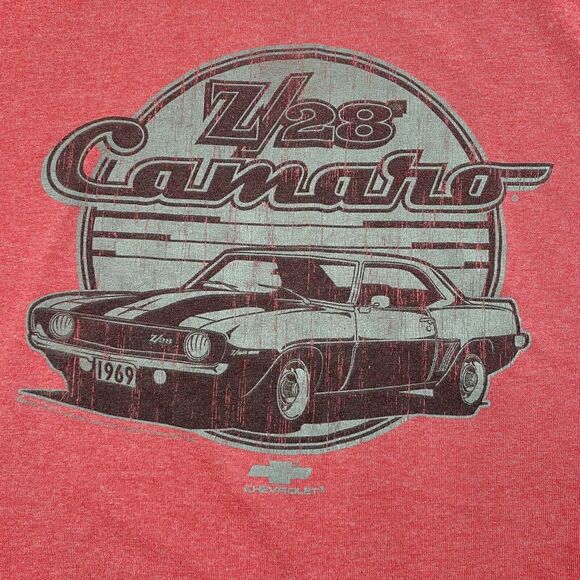 ALM by FOURBRO MENS Z/28 RED RETRO TSHIRT LARGE 1969 Camaro Classic Cars - Picture 2 of 10